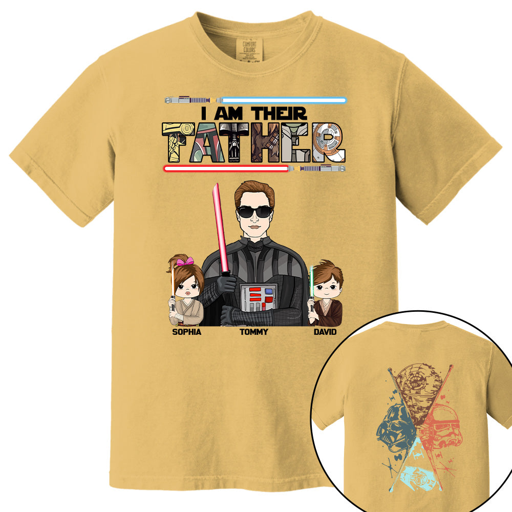 I Am Their Father - Personalized Two Sided T-Shirt Gift For Dad Pt99