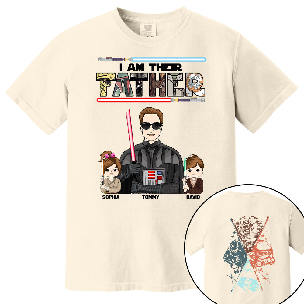 I Am Their Father - Personalized Two Sided T-Shirt Gift For Dad Pt99
