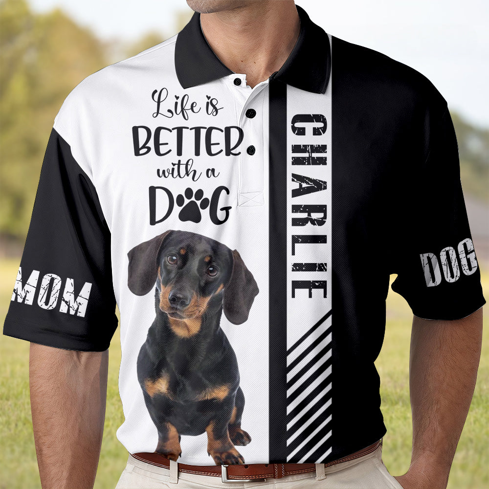 Life Is Better With A Dog, Custom Photo Dog Shirt, Gift For Dog Lover T1807