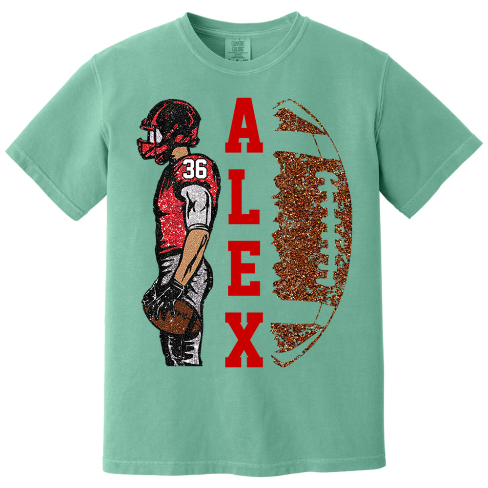 Personalized Football Shirt - Matching Football Player Tee - Adult Youth Team Name - Sports Cheerleader Shirts - Matching Fan Outfits Nh00
