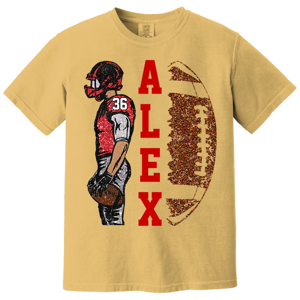 Personalized Football Shirt - Matching Football Player Tee - Adult Youth Team Name - Sports Cheerleader Shirts - Matching Fan Outfits Nh00