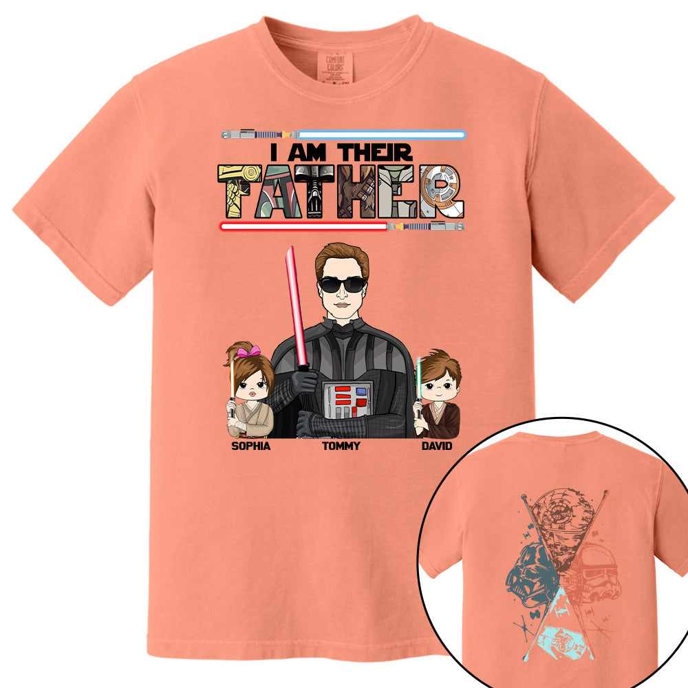 I Am Their Father - Personalized Two Sided T-Shirt Gift For Dad Pt99