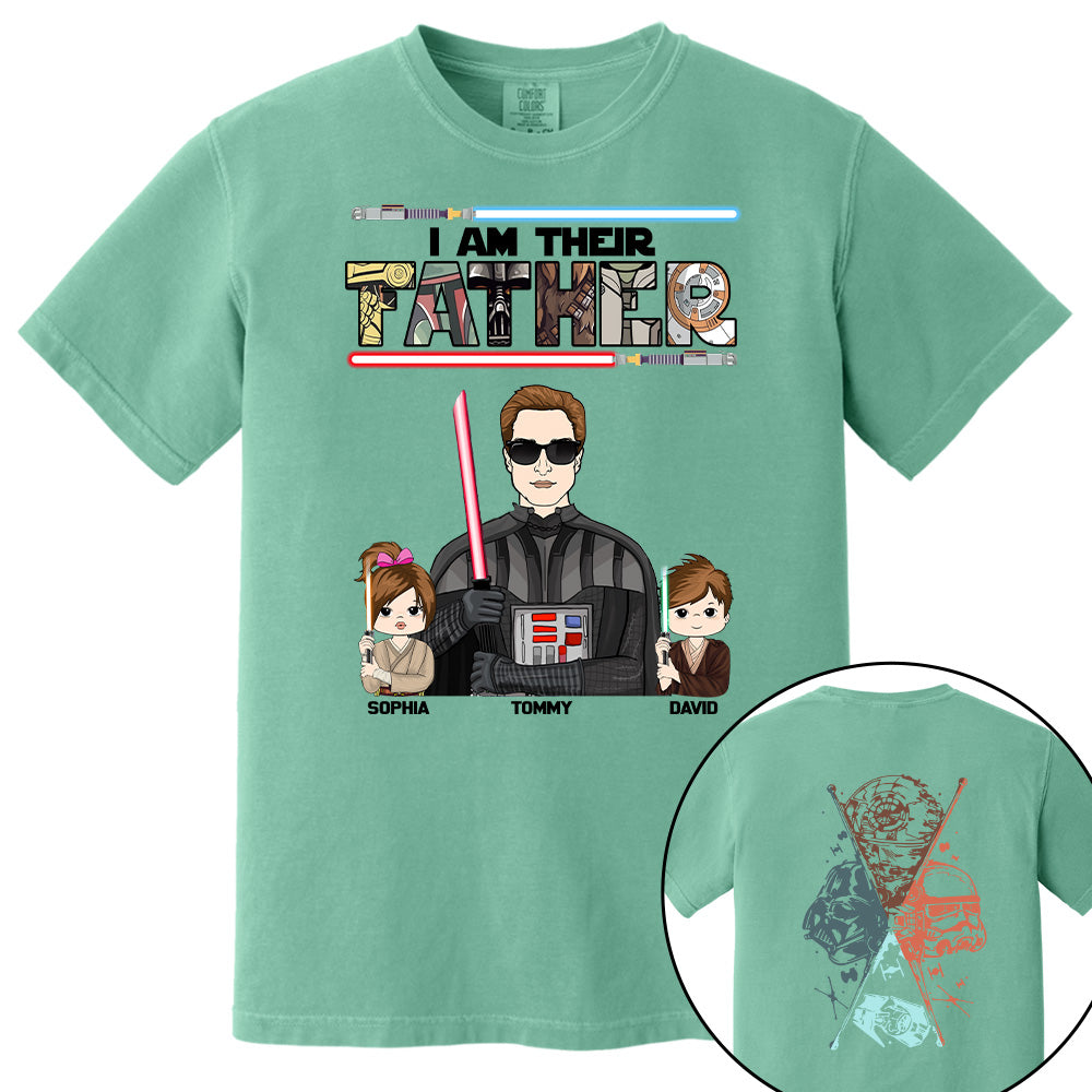 I Am Their Father - Personalized Two Sided T-Shirt Gift For Dad Pt99