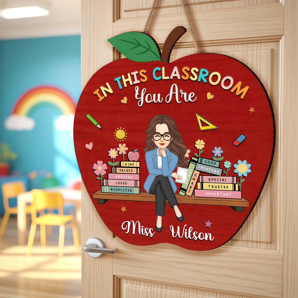 Custom Wood Sign, Personalized Back To School Gifts For Teachers T1807 VH01