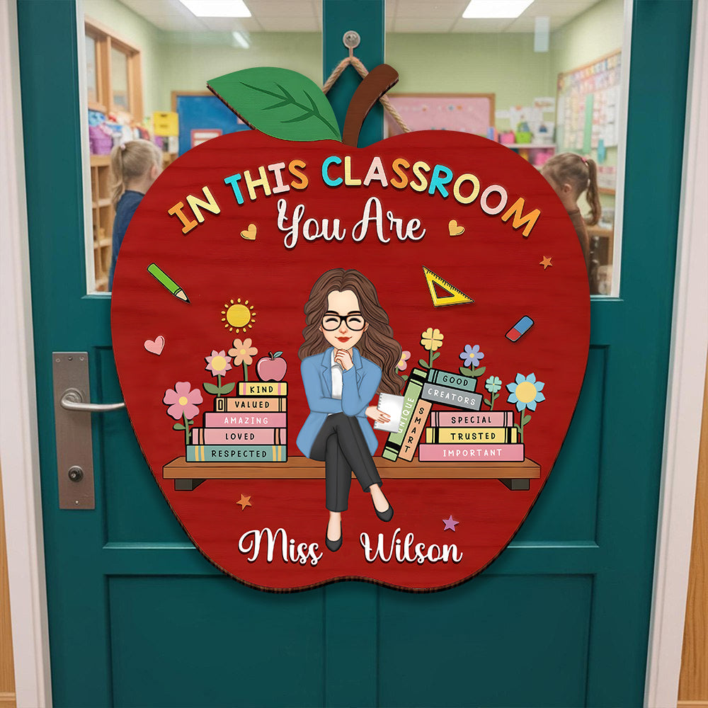 Custom Wood Sign, Personalized Back To School Gifts For Teachers T1807 VH01