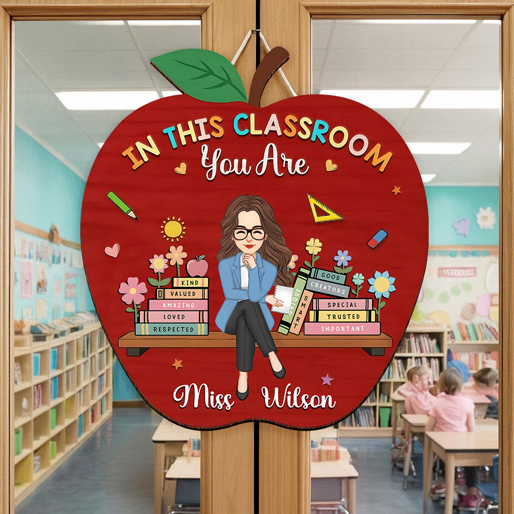Custom Wood Sign, Personalized Back To School Gifts For Teachers T1807 VH01