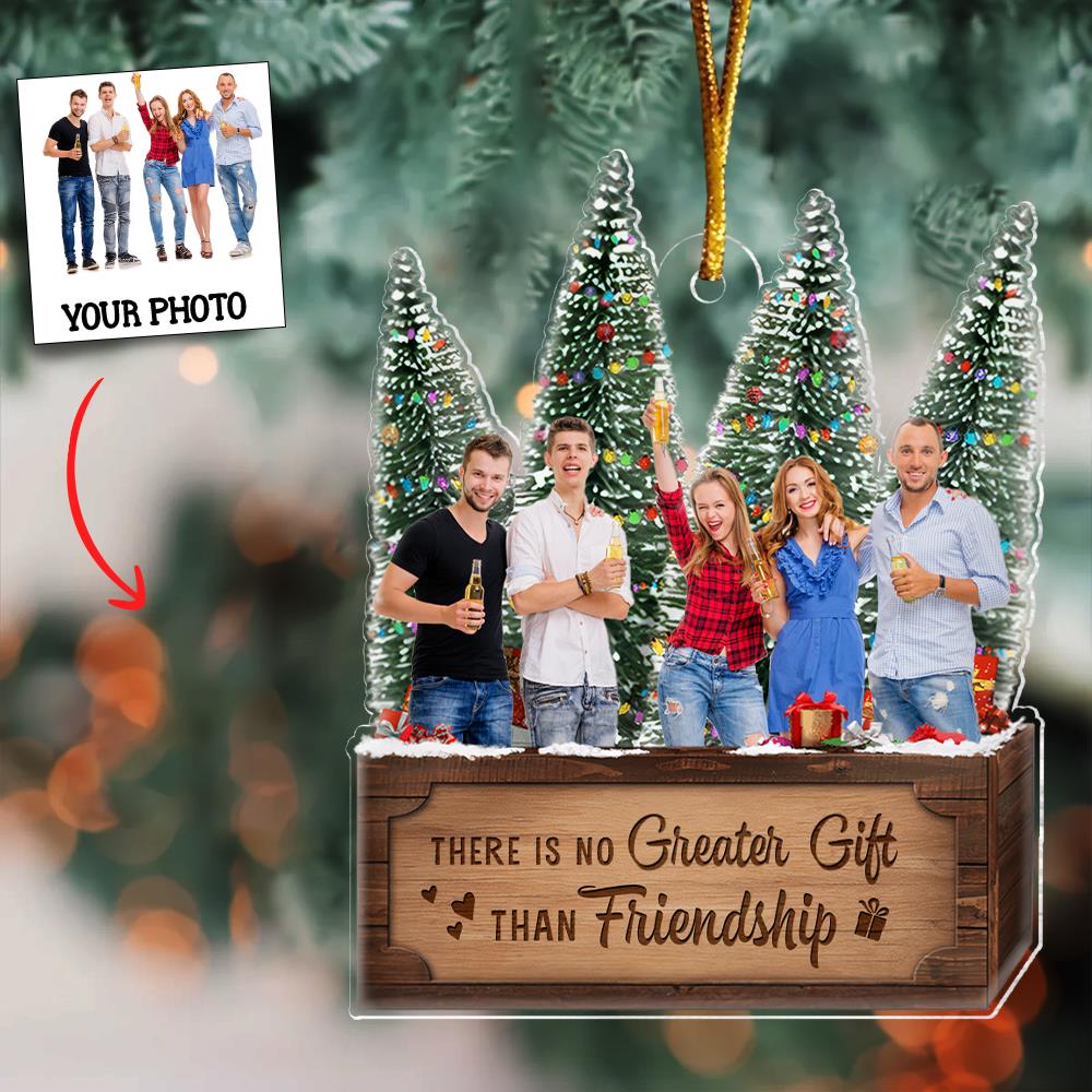 Personalized - Photo Ornament - Best Friends Gifts - There Is No Greater Gift Than Friendship - Christmas Gifts - Custom Ornament From Photo