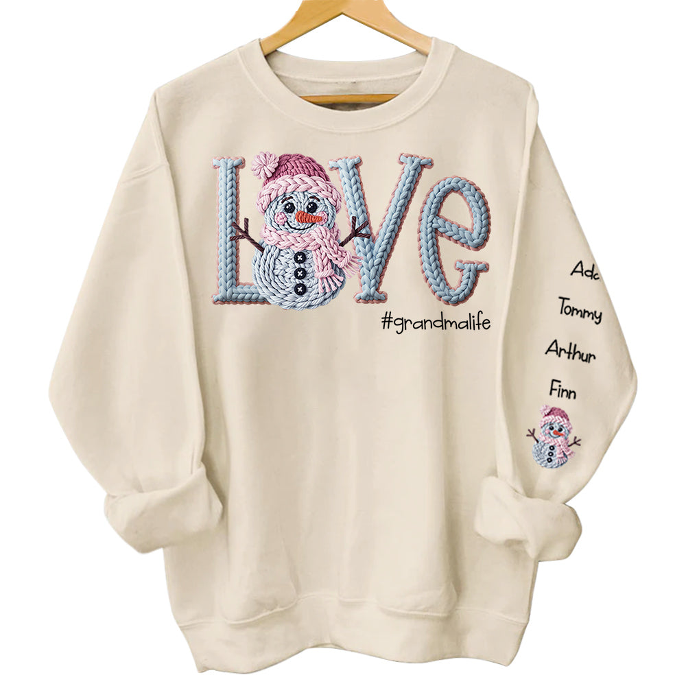 Love Grandmalife - Crochet 2D Shirt For Grandma Christmas NA04 Pt99