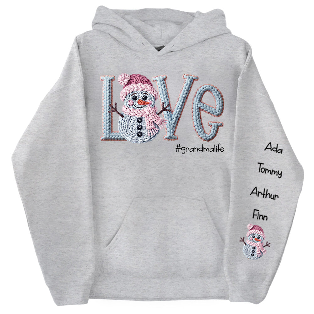 Love Grandmalife - Crochet 2D Shirt For Grandma Christmas NA04 Pt99