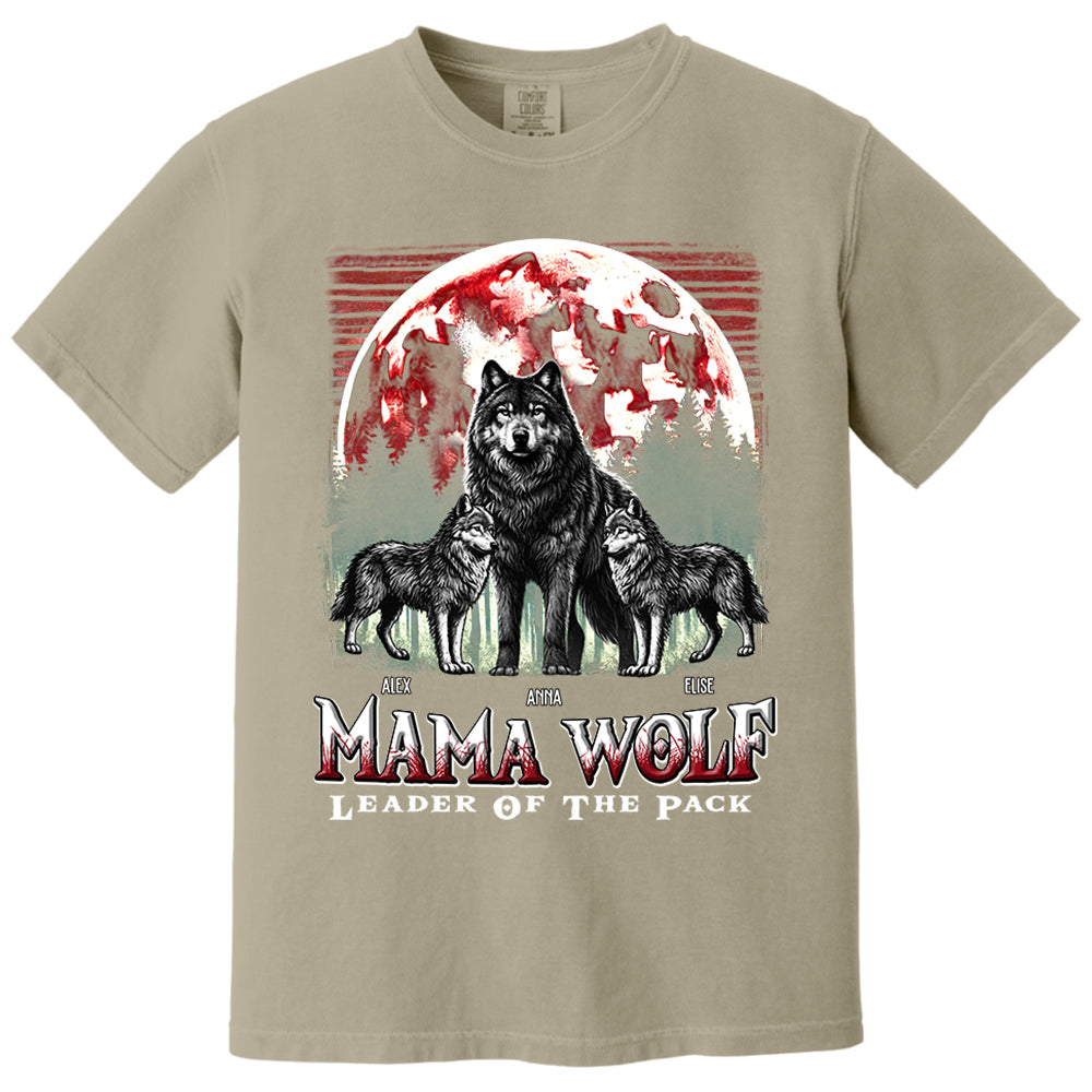 Wolf Mama Leader Of The Pack - Personalized Shirt For Mom Nh00