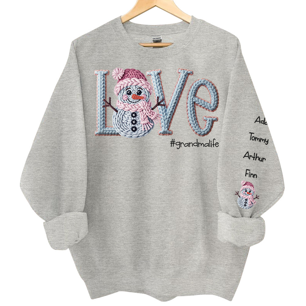 Love Grandmalife - Crochet 2D Shirt For Grandma Christmas NA04 Pt99
