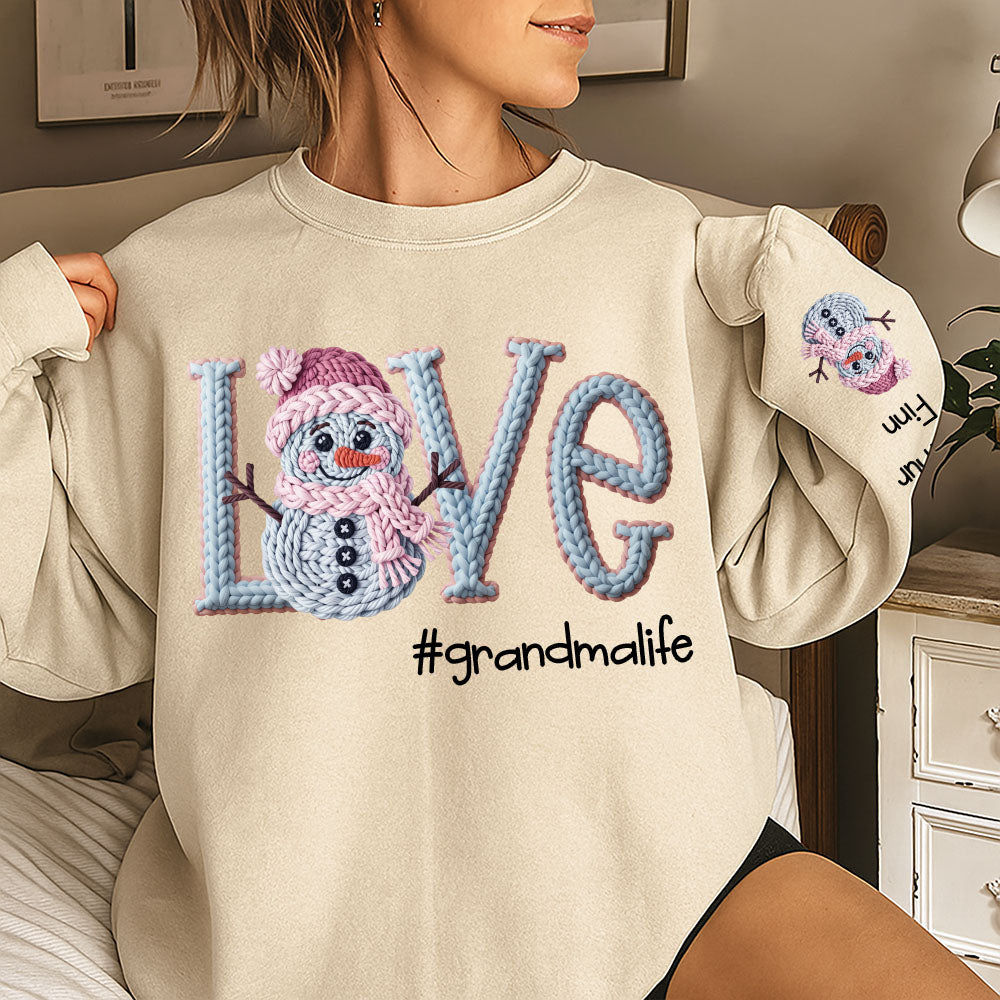 Love Grandmalife - Crochet 2D Shirt For Grandma Christmas NA04 Pt99