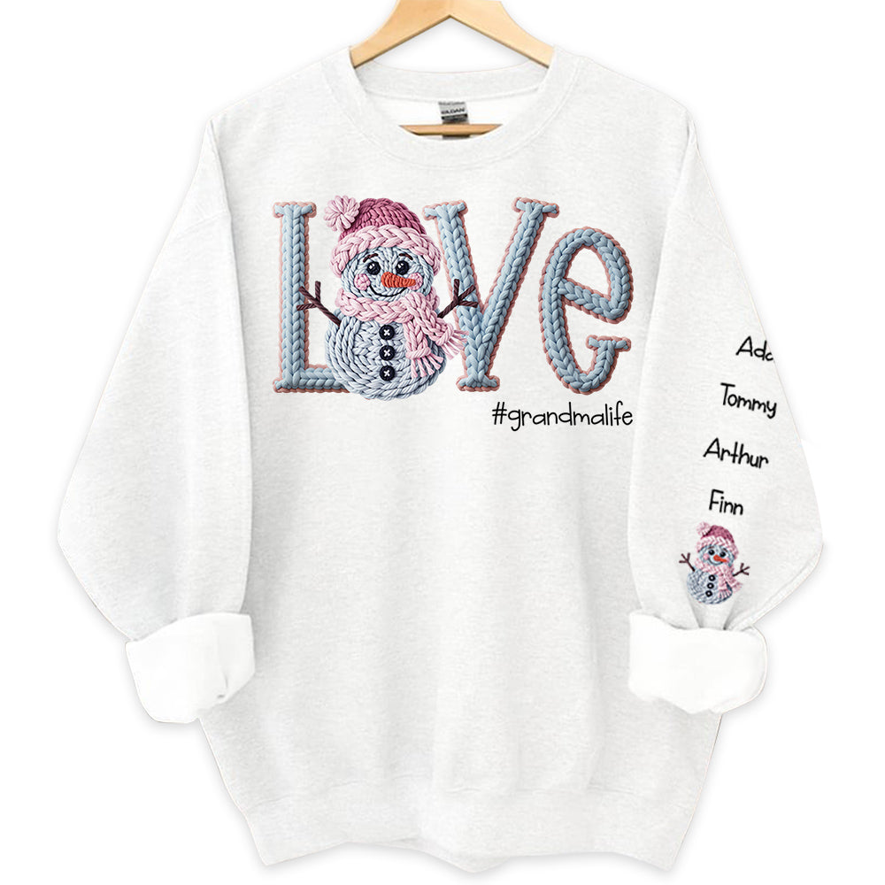Love Grandmalife - Crochet 2D Shirt For Grandma Christmas NA04 Pt99