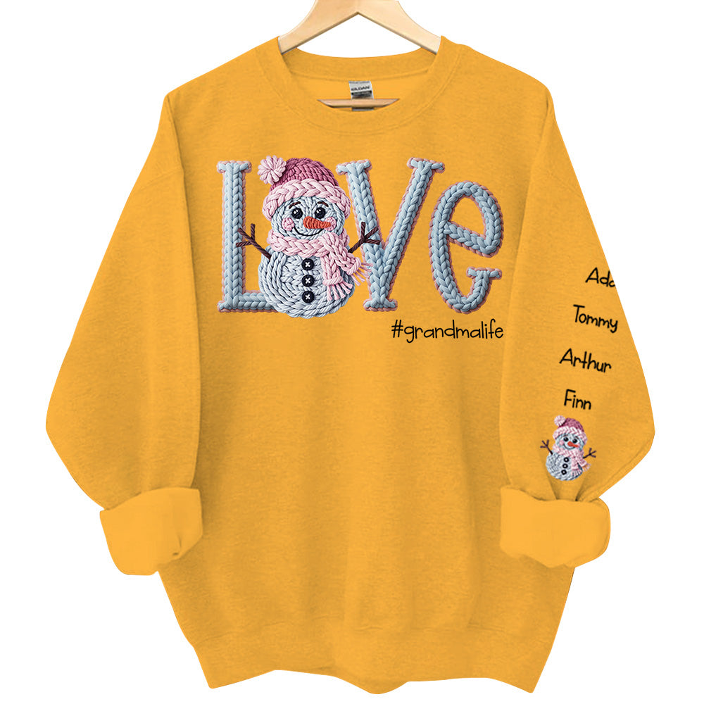 Love Grandmalife - Crochet 2D Shirt For Grandma Christmas NA04 Pt99