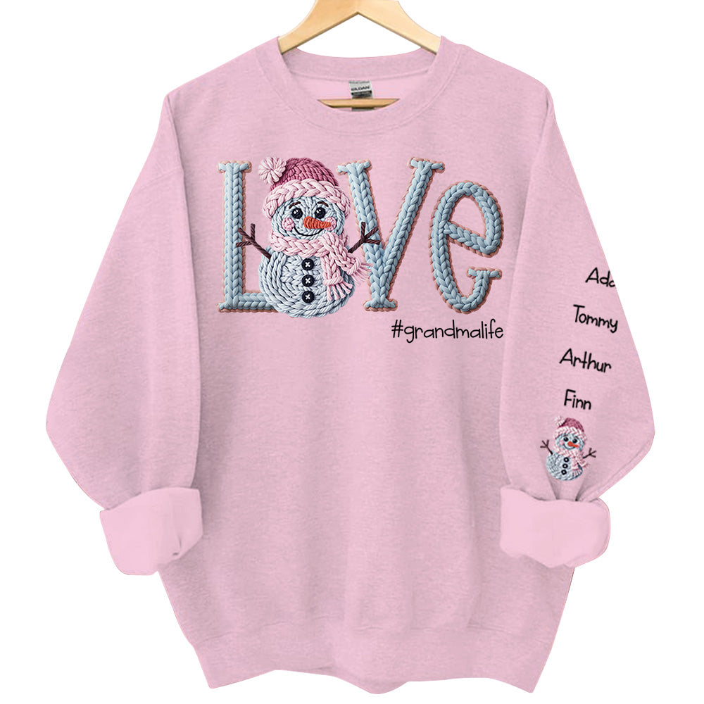 Love Grandmalife - Crochet 2D Shirt For Grandma Christmas NA04 Pt99