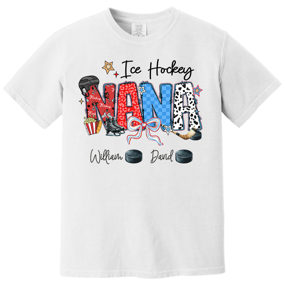 Ice Hockey Mama - Personalized Shirt Gift For Grandma