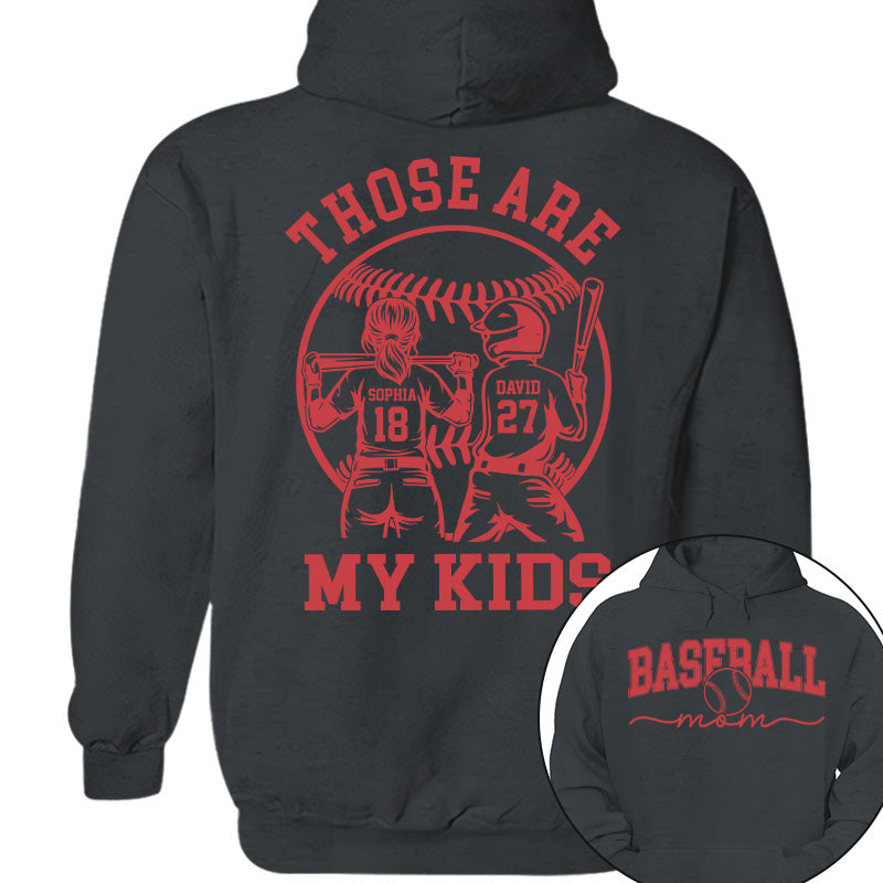 Those Are My Kids - Personalized Baseball Softball Mom Shirt Custom Name Number NA04 Pt99