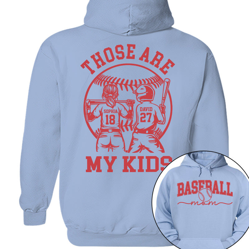 Those Are My Kids - Personalized Baseball Softball Mom Shirt Custom Name Number NA04 Pt99
