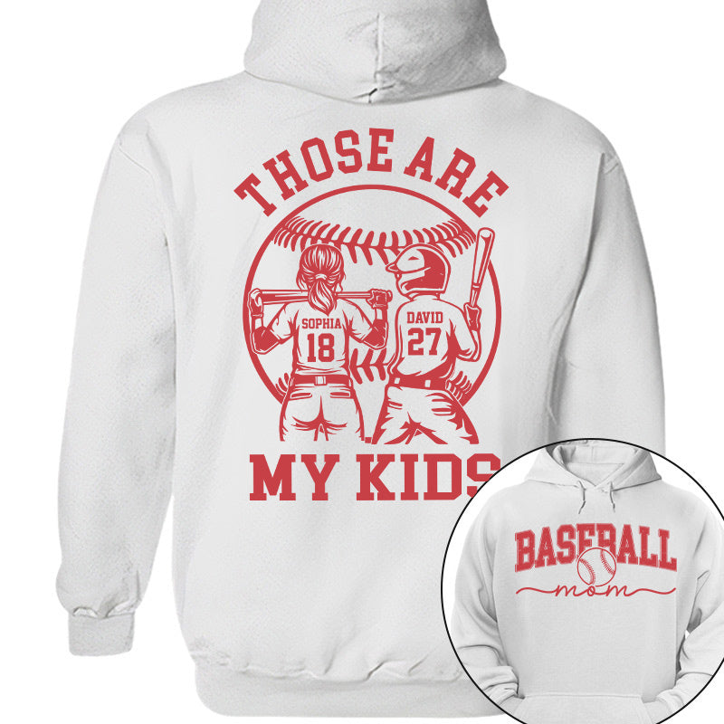 Those Are My Kids - Personalized Baseball Softball Mom Shirt Custom Name Number NA04 Pt99