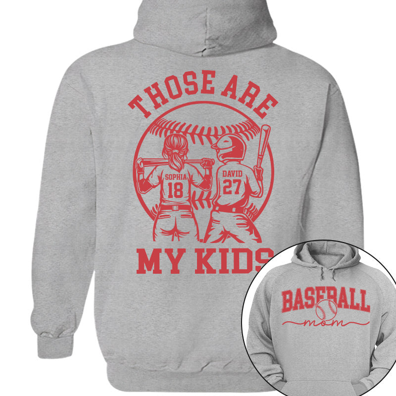 Those Are My Kids - Personalized Baseball Softball Mom Shirt Custom Name Number NA04 Pt99