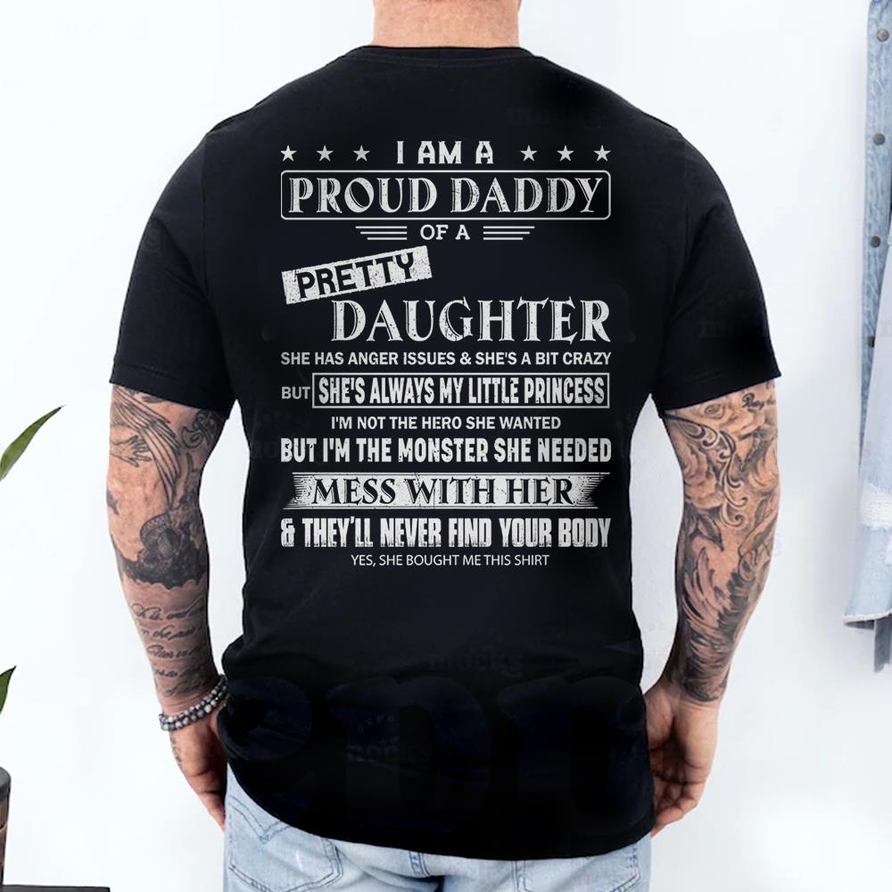 I Am A Proud Daddy Of A Pretty Daughter Shirt Perfect Gift For Dad 2