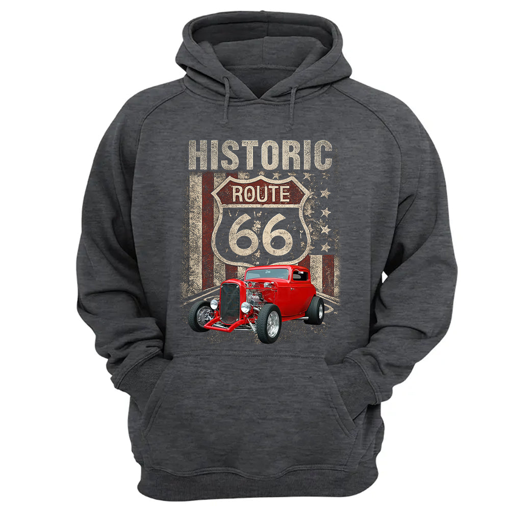Historic U.S.A. Route 66 - Custom Photo Car Shirt - Gift For Car Lovers A2110 Pt99