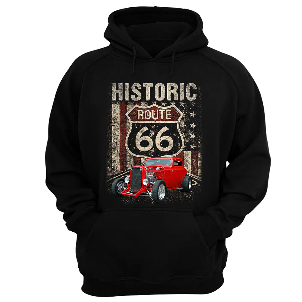 Historic U.S.A. Route 66 - Custom Photo Car Shirt - Gift For Car Lovers A2110 Pt99