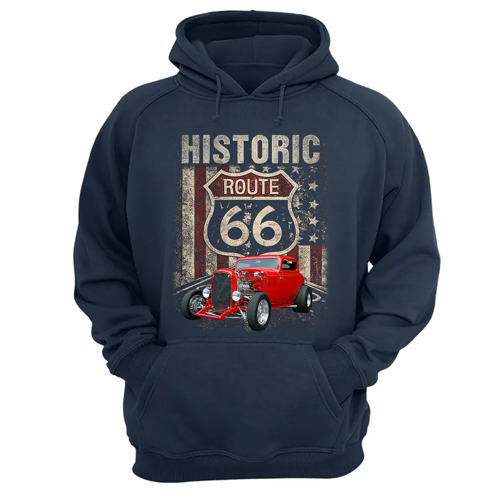 Historic U.S.A. Route 66 - Custom Photo Car Shirt - Gift For Car Lovers A2110 Pt99