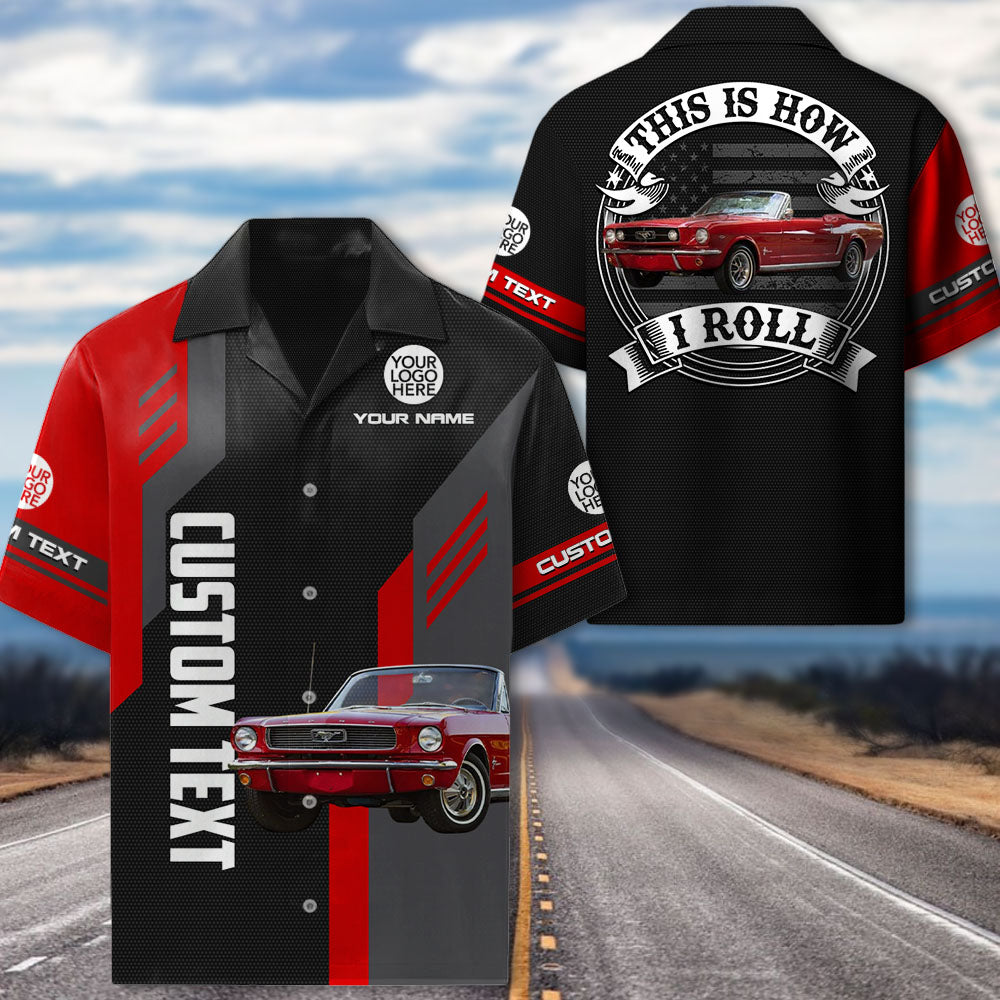 Custom Photo Car Shirt, Personalized Name Car Shirt, Gift for Father's Day A2110