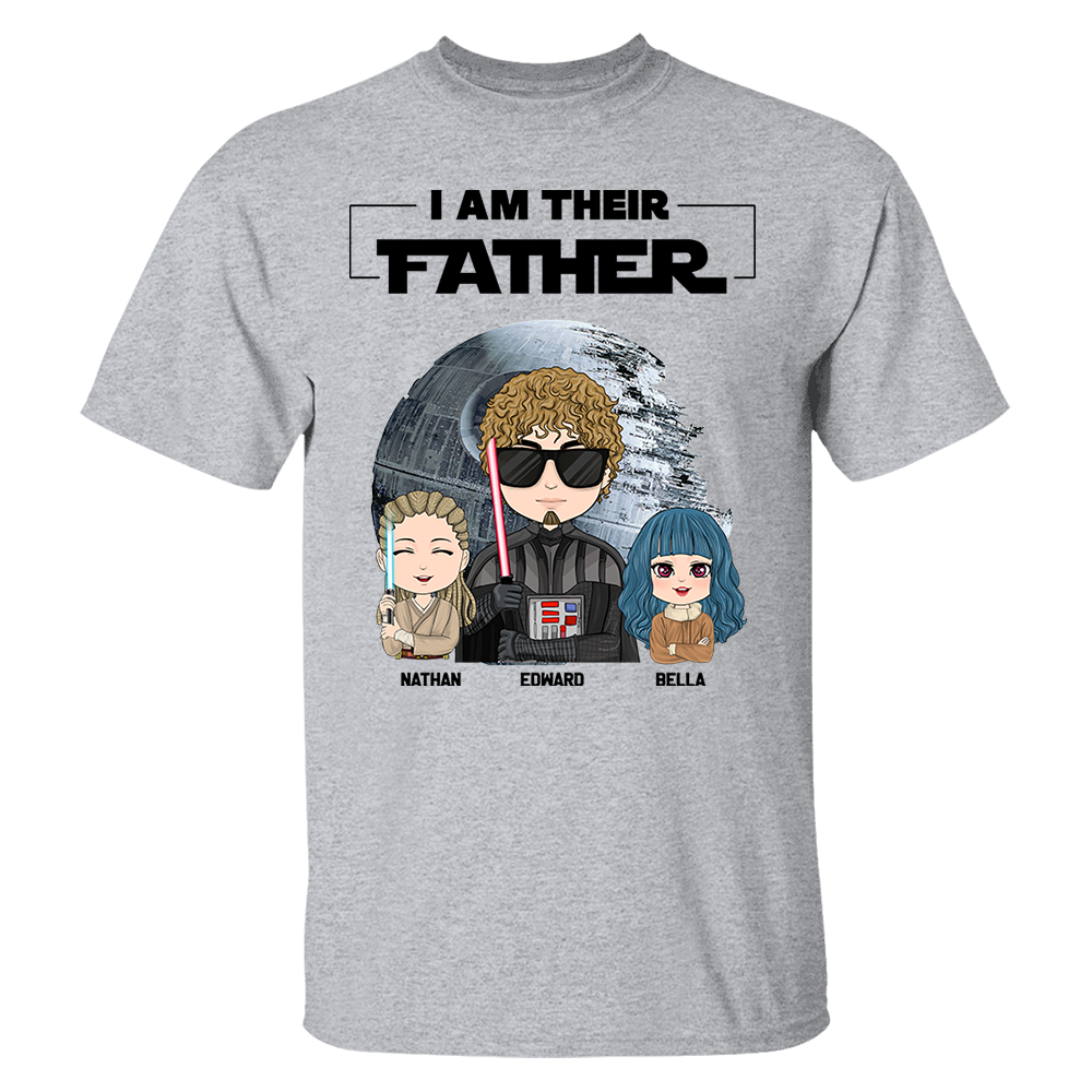 I Am Their Father Personalized Shirt Gift For Dad - Custom Cute Art Nickname With Kids