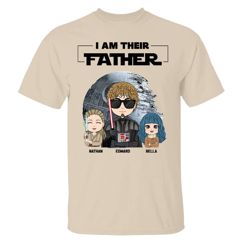 I Am Their Father Personalized Shirt Gift For Dad - Custom Cute Art Nickname With Kids