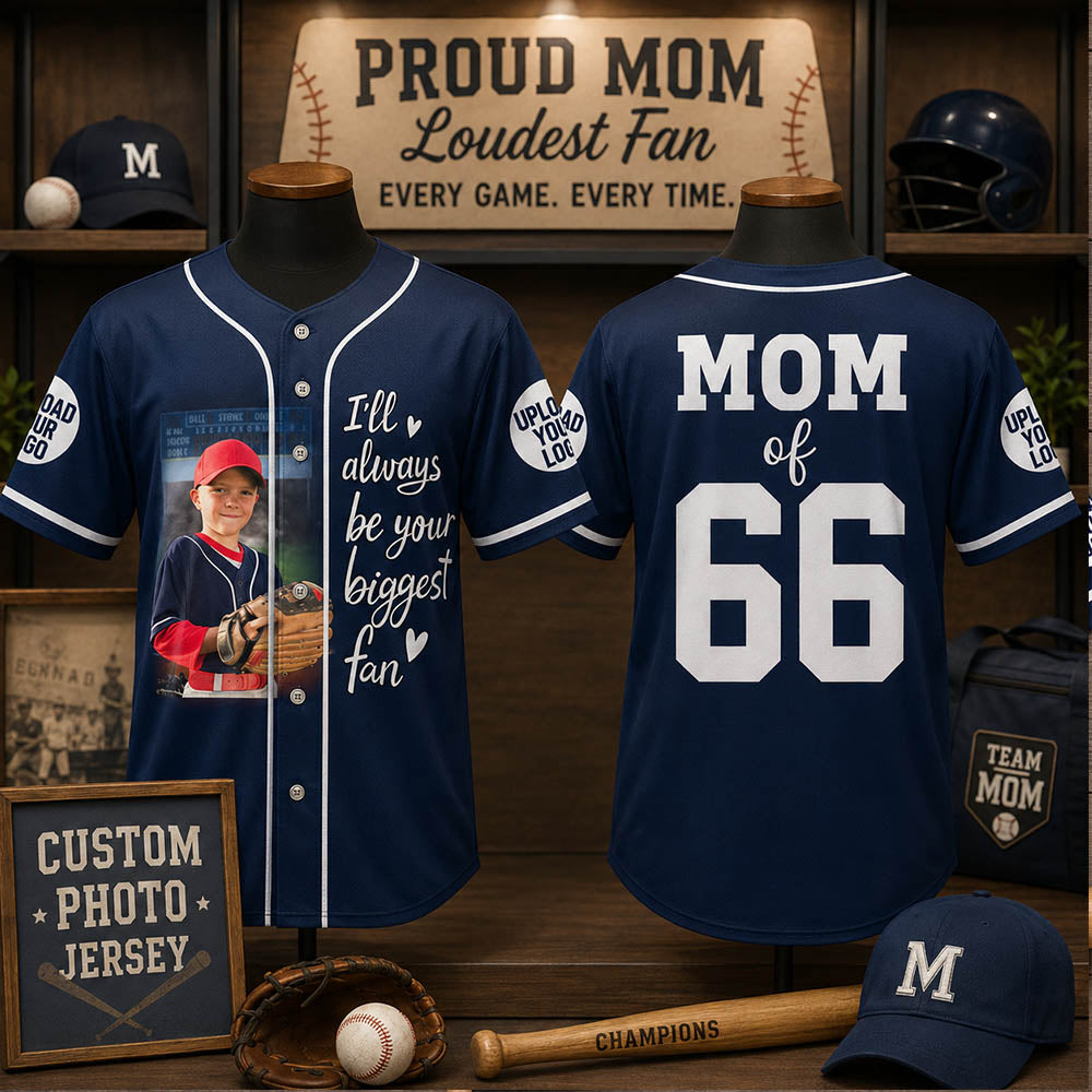 Custom Photo Baseball Game Day Baseball Jersey Gift For Baseball Lovers - Personalized Gift For Baseball Player K1702