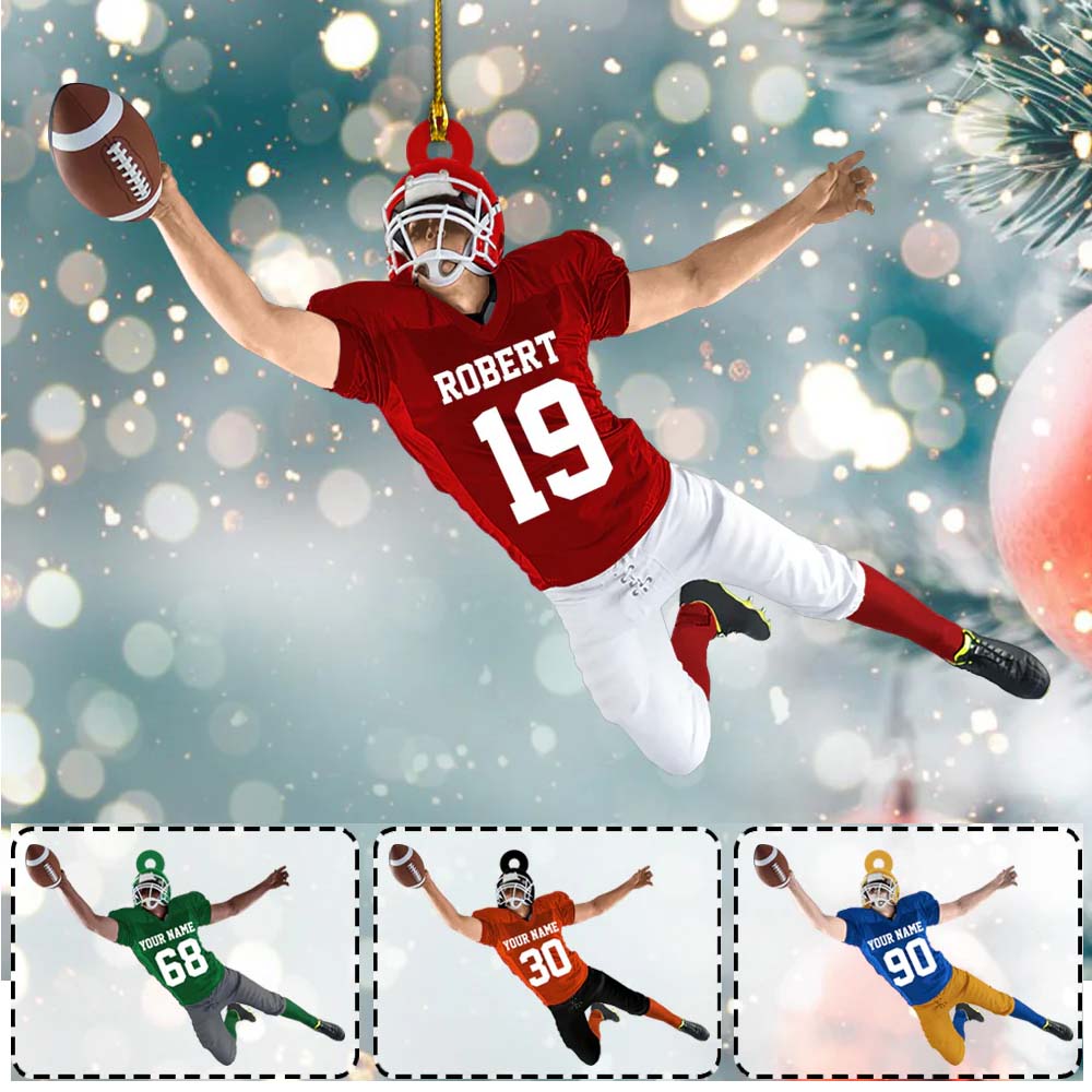 Football Player Christmas Ornament Gifts For Football Player Football Lovers H2511