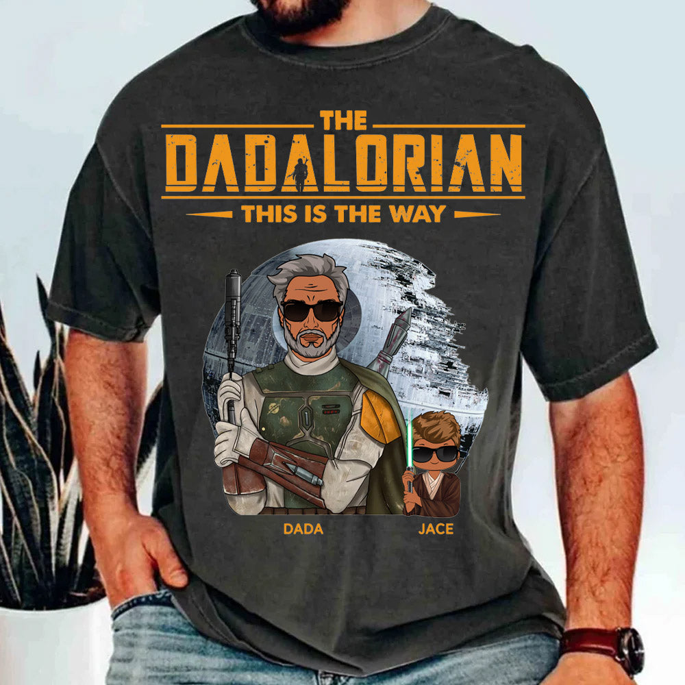 The Dadalorian This Is The Way Custom Shirt for Dad - Personalized Father's Day Gift