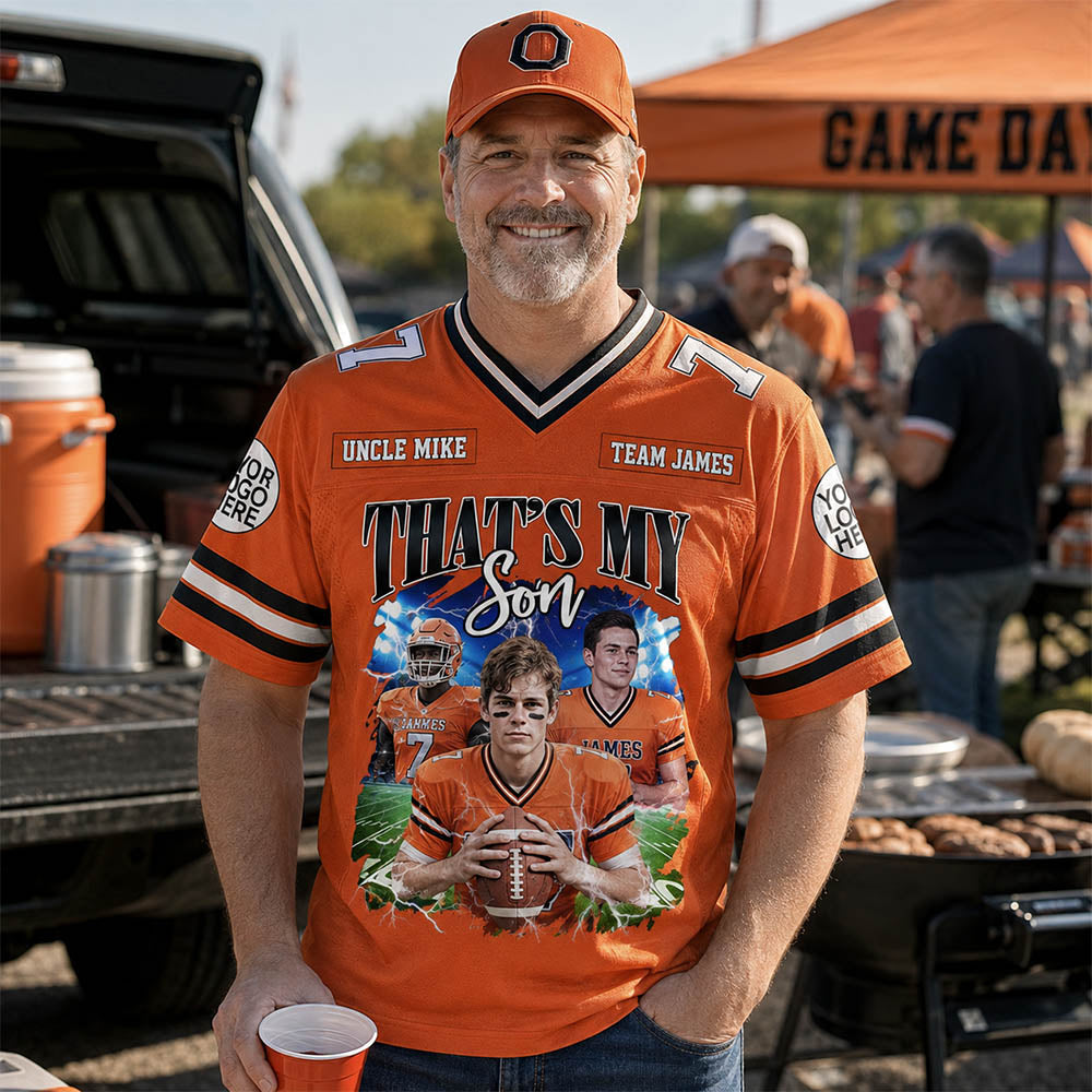 That's My Boy Personalized Jersey Football Game Day Custom Team Name Family Member Photos For Player K1702