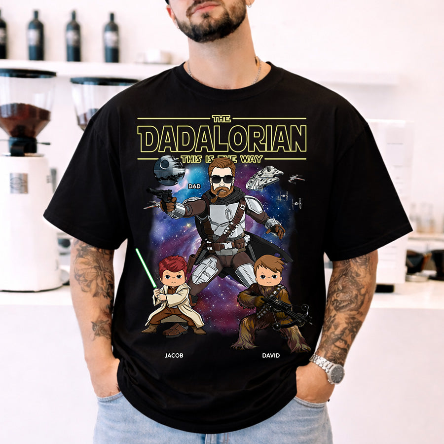 Custom The Dadalorian This Is The Way Vintage Style Shirt For Dad - Father's Day Gift Idea 2026
