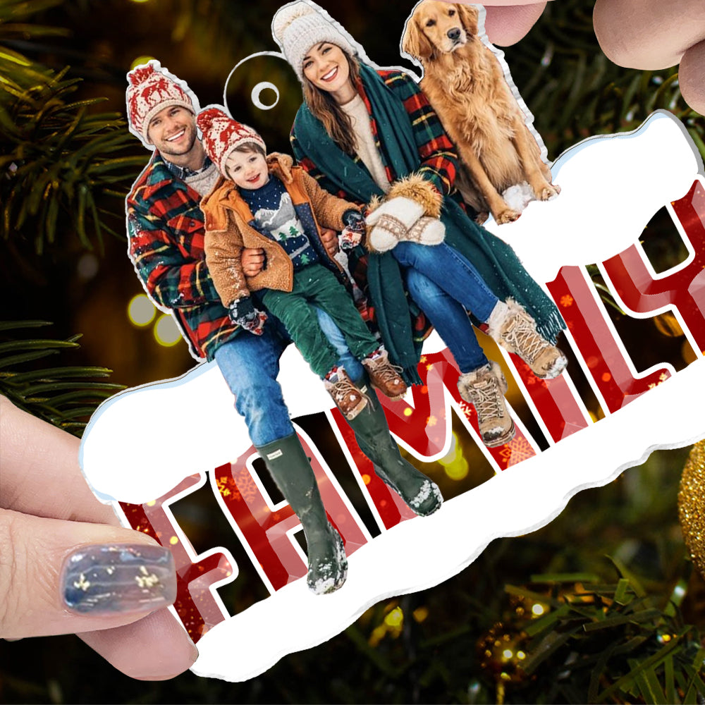 Customized Photo Ornament - Personalized Photo Mica Ornament - Christmas Gift For Family Members