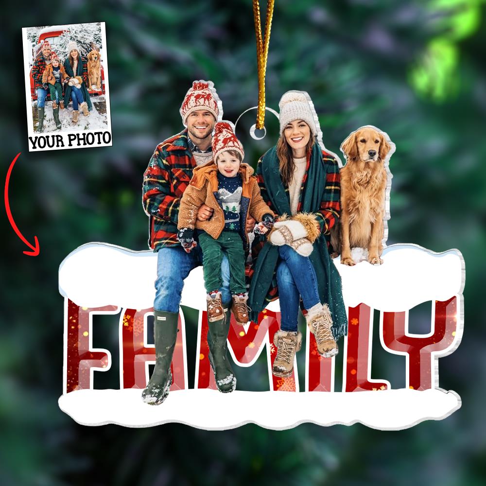 Customized Photo Ornament - Personalized Photo Mica Ornament - Christmas Gift For Family Members