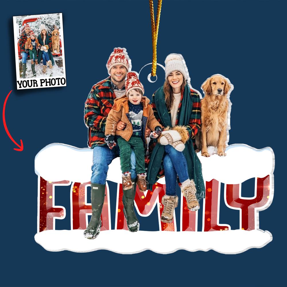 Customized Photo Ornament - Personalized Photo Mica Ornament - Christmas Gift For Family Members