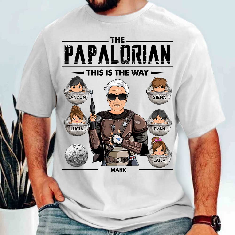 The Grandpalorian This Is The Way T-Shirt: Unique Father's Day Gift for Grandpa - Customizable Design