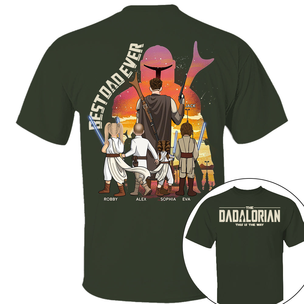 Best Dad Ever - The Dadalorian Personalized Shirt Gift For Dad - Custom Father's Day Gift Ver3 Nh00