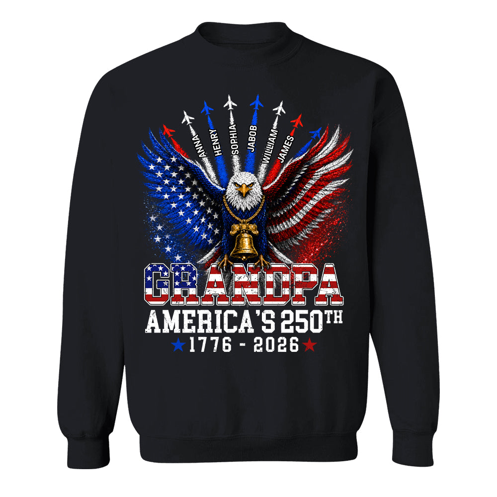 Grandpa America's 250th Anniversary - Personalized Shirt - Patriotic Gift For Dad, Grandpa T1807 Hv01