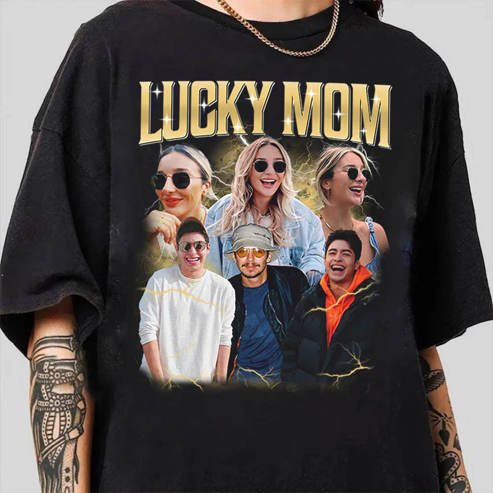 Lucky Mom Custom Bootleg Rap Tee, Custom Photo - Vintage Graphic 90s T-shirt, Custom Photo Shirt, Custom Your Own Bootleg Idea Here, Insert Your Design