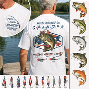 Reel Cool Grandpa T-Shirt – Personalized Fishing Grandpa Shirt, USA 250th Anniversary 1776-2026 Na02 Hv01