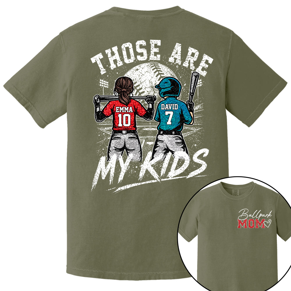 Personalized Baseball Softball Mom Ballpark Mom Shirt Those Are My Kids Sweatshirt Gift For Sport Family Na02 Nh00