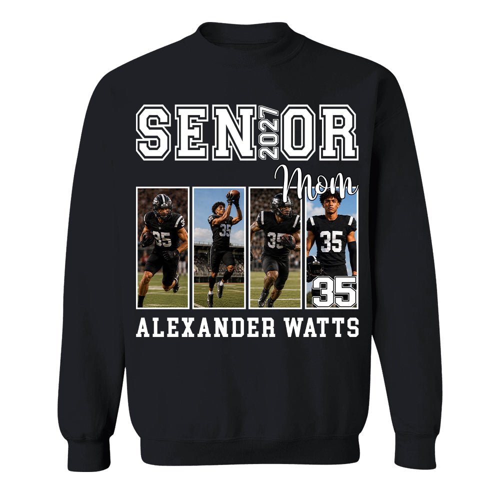 Senior Mom Custom Photo 2027 Sport Mom Shirt L0411 TH23