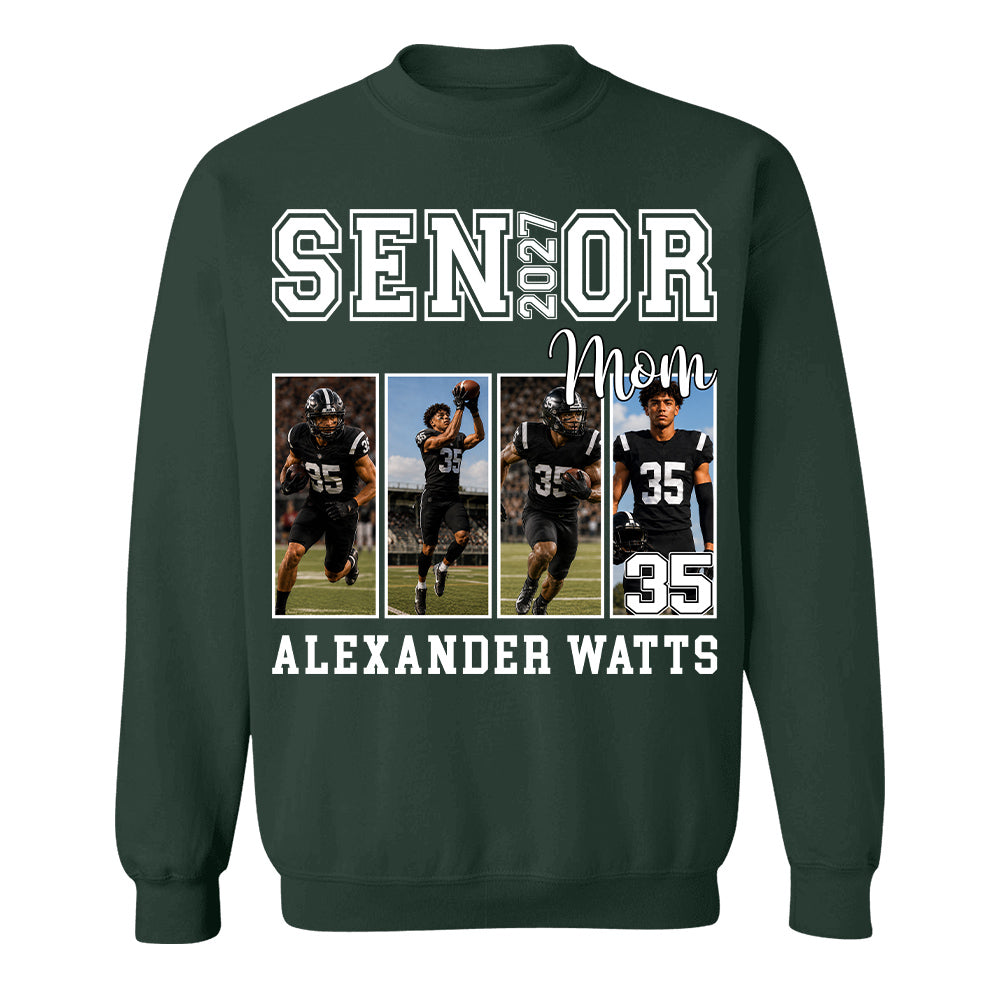 Senior Mom Custom Photo 2027 Sport Mom Shirt L0411 TH23