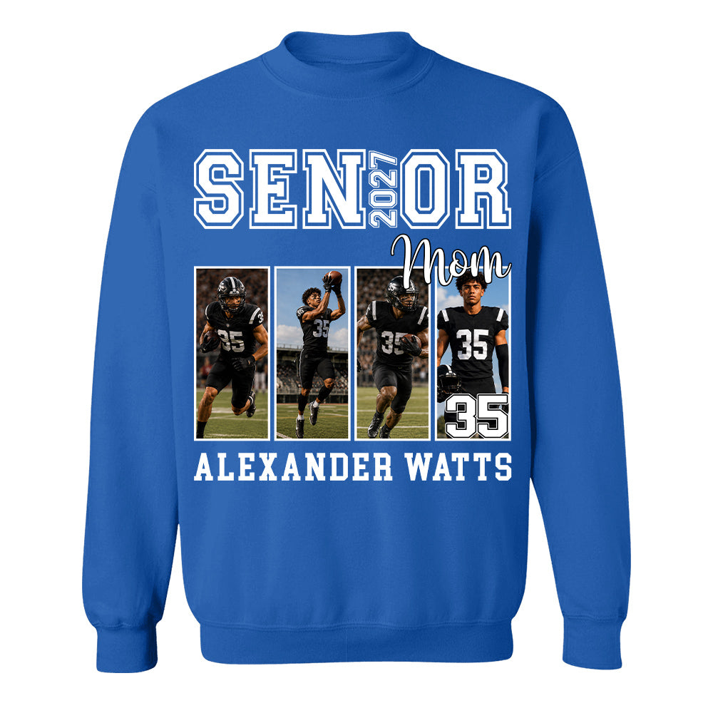 Senior Mom Custom Photo 2027 Sport Mom Shirt L0411 TH23