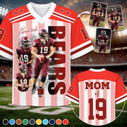 Personalized Football Mom Jersey with Photo, Name & Number, Gift For Football Mom Football Lovers MI209 Pt99