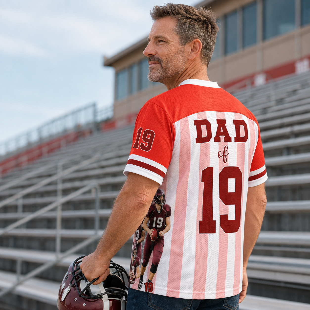 Personalized Football Mom Jersey with Photo, Name & Number, Gift For Football Mom Football Lovers MI209 Pt99